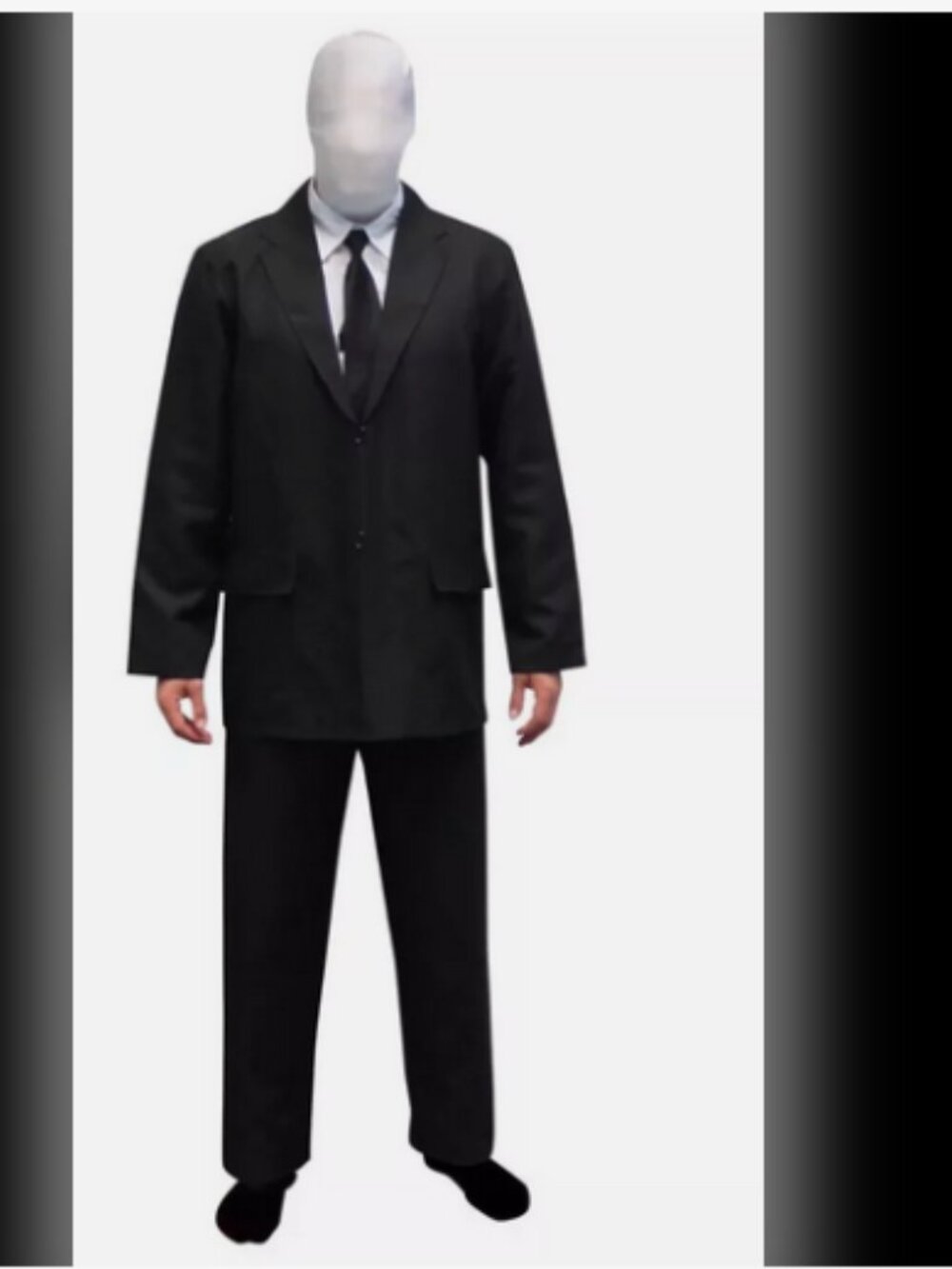 New Halloween Costume Slenderman Morphsuit Premium Deluxe Suit Mens Sz S